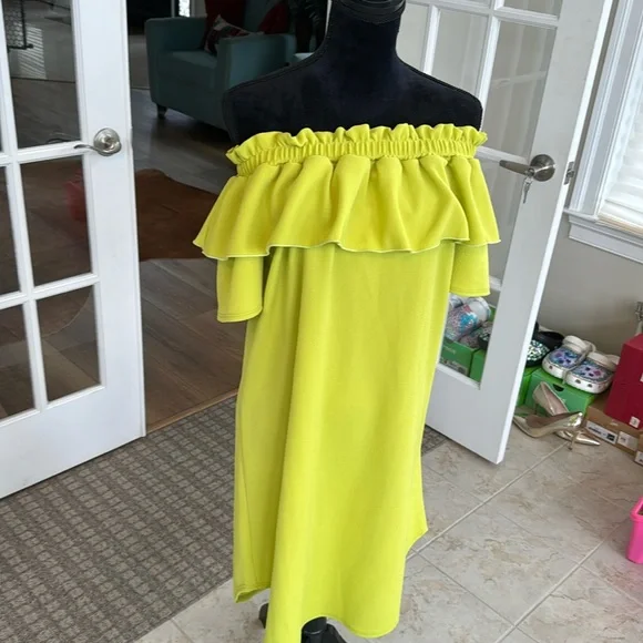 Ashley Stewart | Dresses | Ashley Stewart Ruffled Off Shoulder Knit Dress |  Poshmark